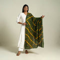 Green - kutch tie-dye mul cotton bandhani dupatta 04