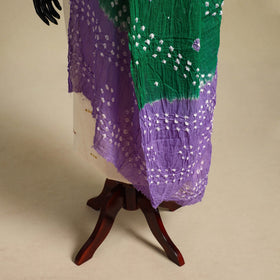 Green - kutch tie-dye mul cotton bandhani dupatta 26