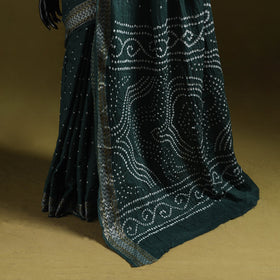 Kutch tie-dye pure cotton bandhani saree with border 18