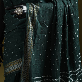 Kutch tie-dye pure cotton bandhani saree with border 18