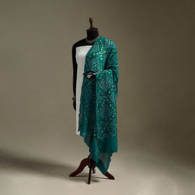 Kutch tie-dye mul cotton bandhani dupatta 02 - handcrafted