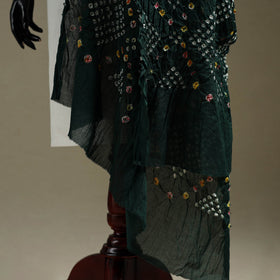 Kutch tie-dye mul cotton bandhani dupatta 04 - handcrafted