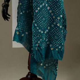 Kutch tie-dye mul cotton bandhani dupatta 07 - handcrafted