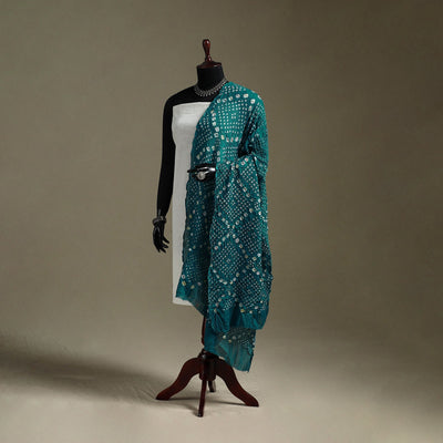 Kutch tie-dye mul cotton bandhani dupatta 07 - handcrafted