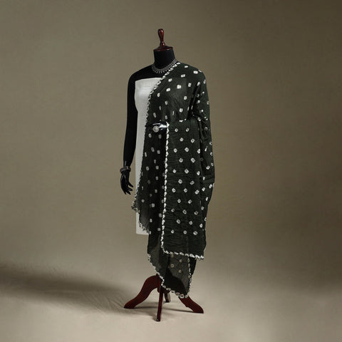Kutch tie-dye mul cotton shibori bandhani dupatta 16