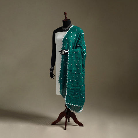 Kutch tie-dye mul cotton shibori bandhani dupatta 24