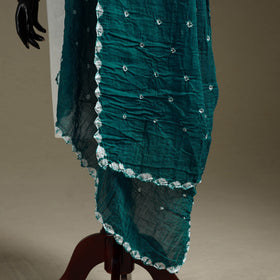 Kutch tie-dye mul cotton shibori bandhani dupatta 32