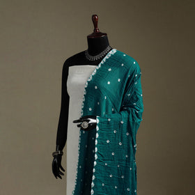 Kutch tie-dye mul cotton shibori bandhani dupatta 32
