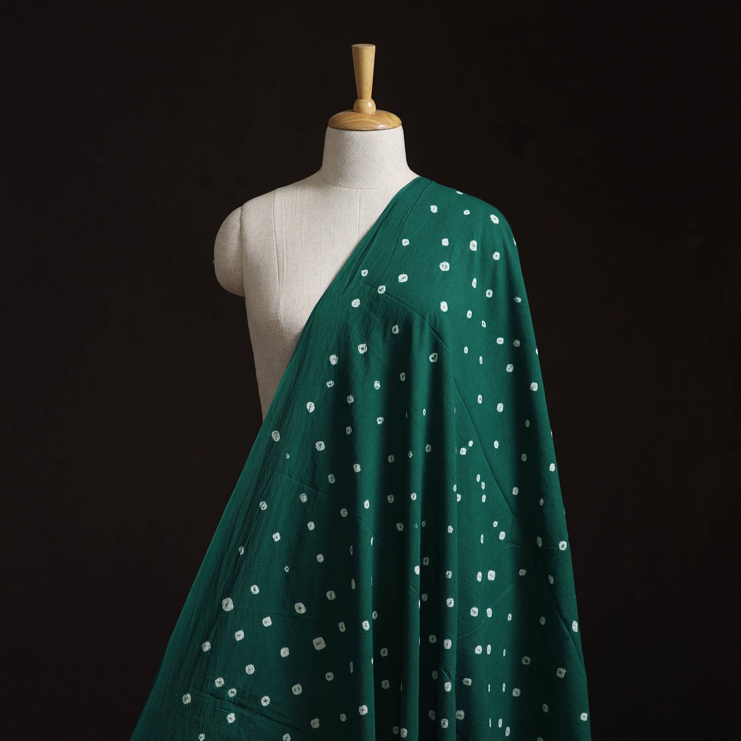 Kutch tie-dye pure mul cotton bandhani fabric 09