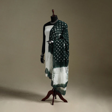 Kutch tie-dye mul cotton shibori bandhani dupatta 31