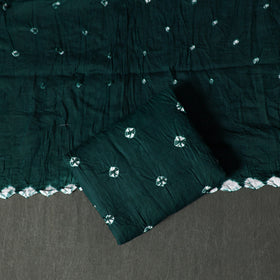 Kutch tie-dye satin cotton bandhani 3pc unstitched dress