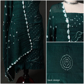 Kutch tie-dye satin cotton bandhani 3pc unstitched dress