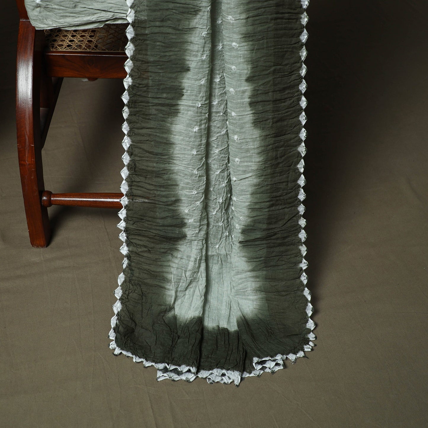 Kutch tie-dye satin cotton bandhani 3pc unstitched dress