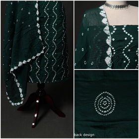 Kutch tie-dye satin cotton bandhani 3pc unstitched dress