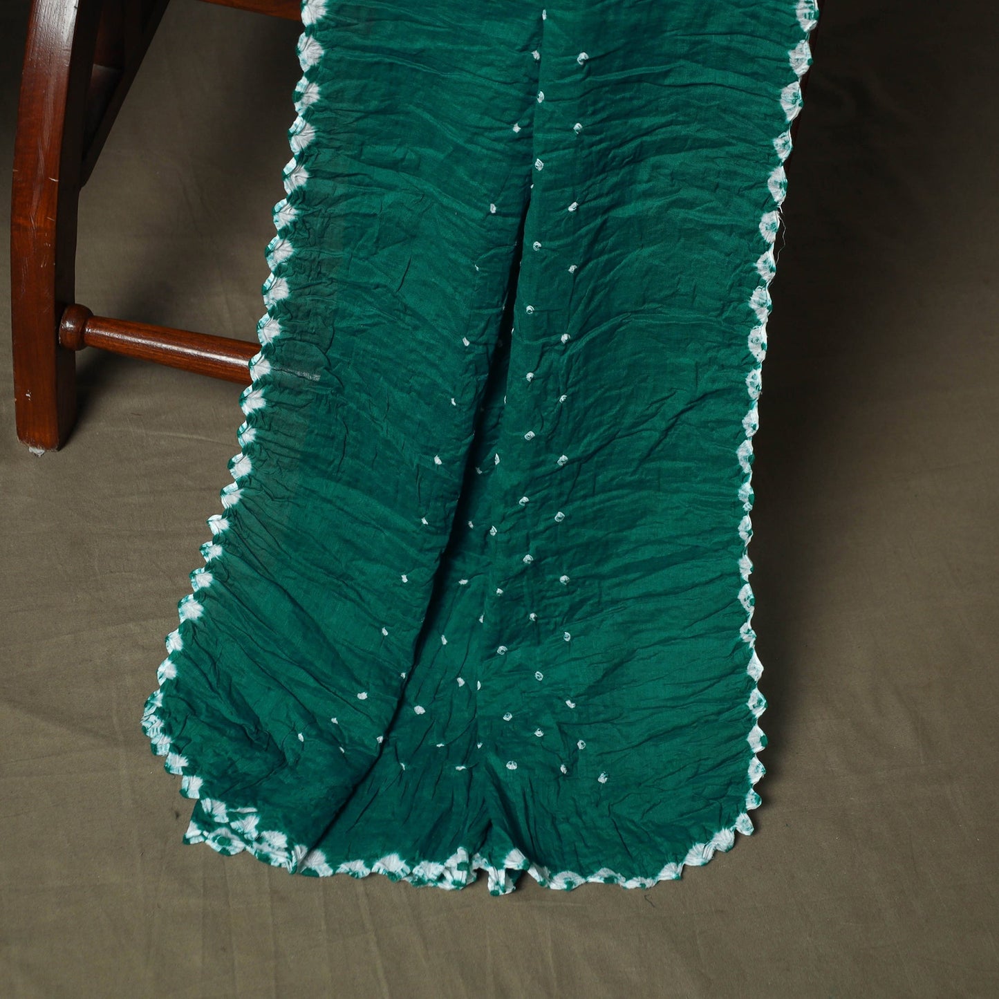 Kutch tie-dye satin cotton bandhani 3pc unstitched dress