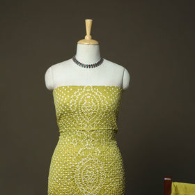 Kutch tie-dye satin cotton bandhani 3pc unstitched dress