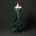 Kutch tie-dye satin cotton bandhani 3pc unstitched dress