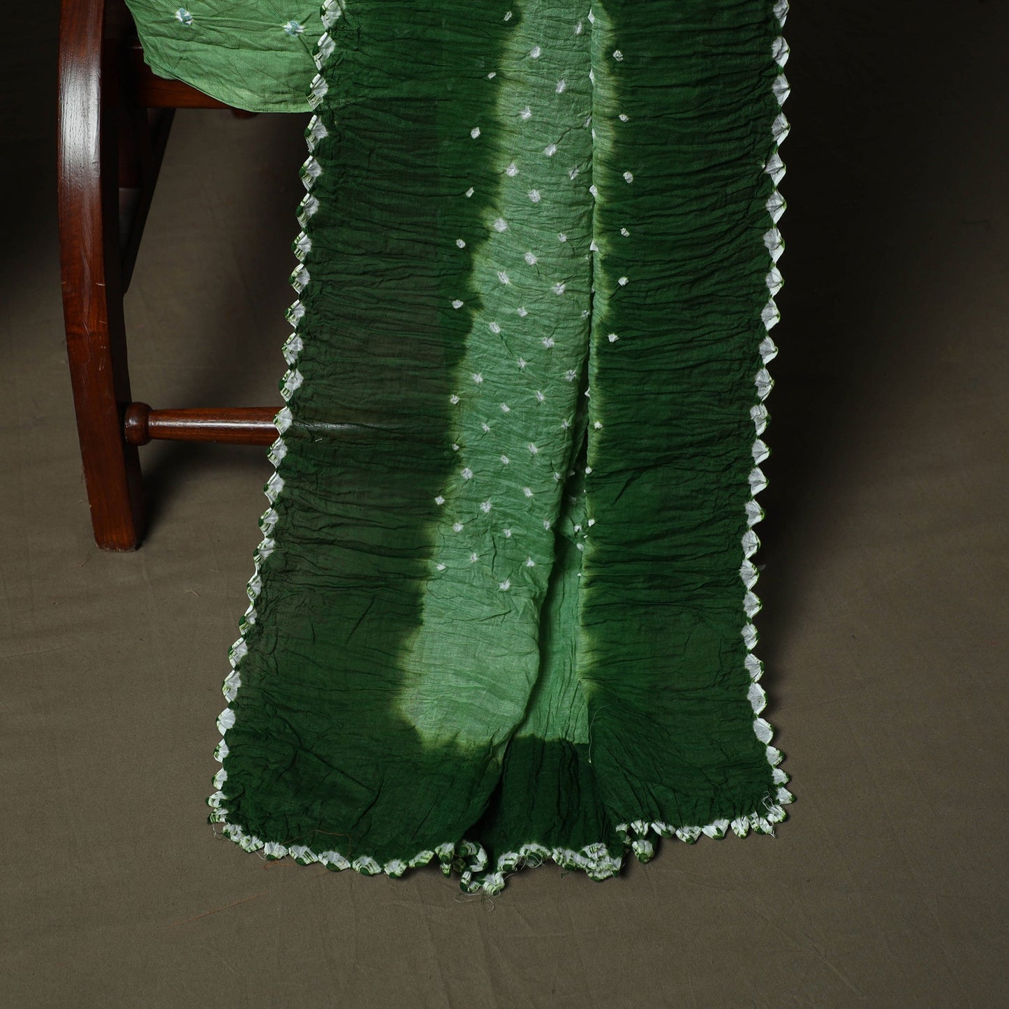 Kutch tie-dye satin cotton bandhani 3pc unstitched dress