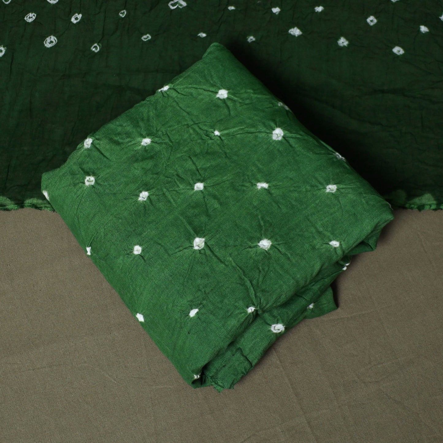 Kutch tie-dye satin cotton bandhani 3pc unstitched dress