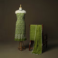Kutch tie-dye satin cotton bandhani 3pc unstitched dress
