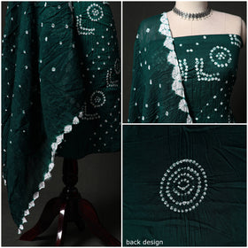 Kutch tie-dye satin cotton bandhani 3pc unstitched dress