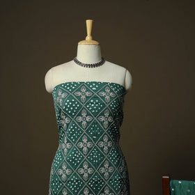 Kutch tie-dye satin cotton bandhani 3pc unstitched dress