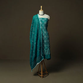Kutch tie-dye satin cotton bandhani 3pc unstitched dress