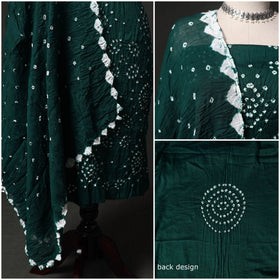 Kutch tie-dye satin cotton bandhani 3pc unstitched dress