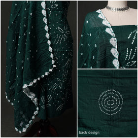 Kutch tie-dye satin cotton bandhani 3pc unstitched dress