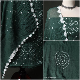 Kutch tie-dye satin cotton bandhani 3pc unstitched dress