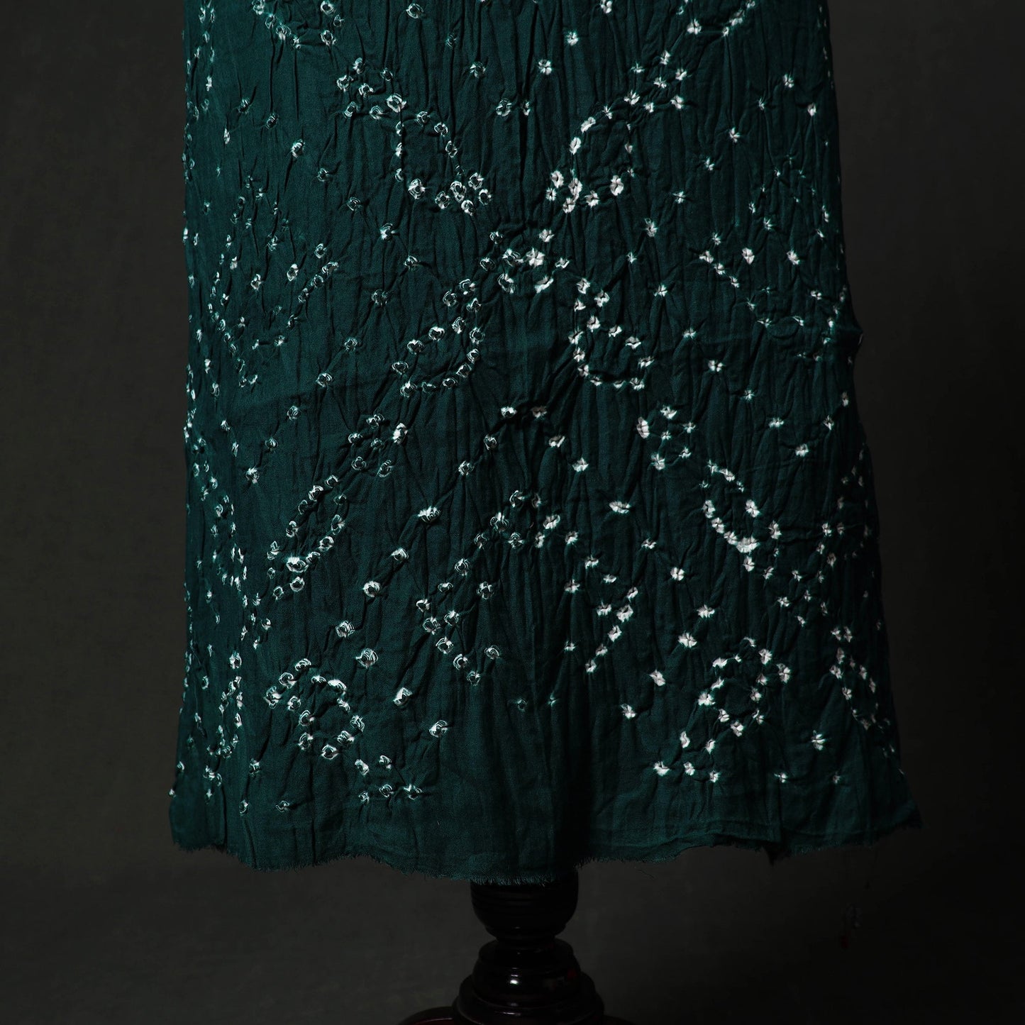 Kutch tie-dye satin cotton bandhani 3pc unstitched dress