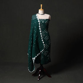 Kutch tie-dye satin cotton bandhani 3pc unstitched dress