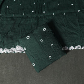 Kutch tie-dye satin cotton bandhani 3pc unstitched dress