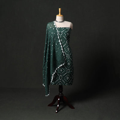 Kutch tie-dye satin cotton bandhani 3pc unstitched dress