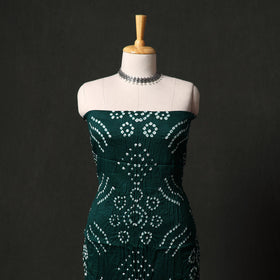 Kutch tie-dye satin cotton bandhani 3pc unstitched dress