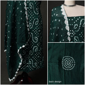 Kutch tie-dye satin cotton bandhani 3pc unstitched dress