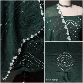 Kutch tie-dye satin cotton bandhani 3pc unstitched dress