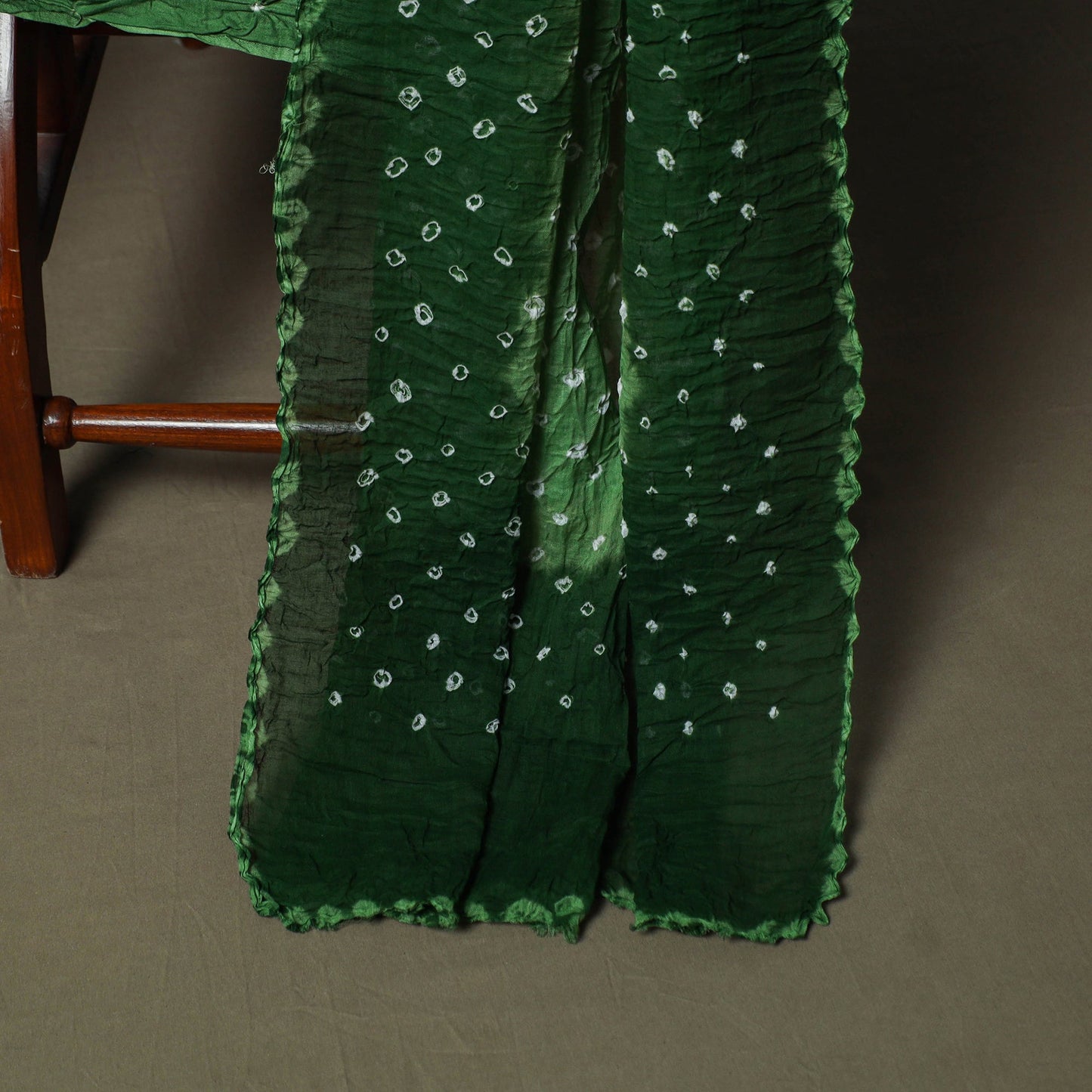 Kutch tie-dye satin cotton bandhani 3pc unstitched dress