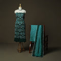 Kutch tie-dye satin cotton bandhani 3pc unstitched dress