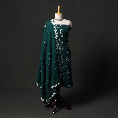 Kutch tie-dye satin cotton bandhani 3pc unstitched dress