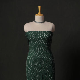 Kutch tie-dye satin cotton bandhani 3pc unstitched dress