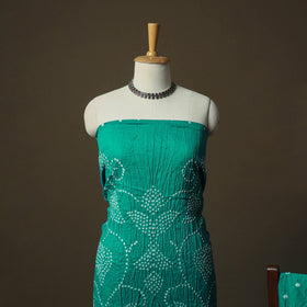 Kutch tie-dye satin cotton bandhani 3pc unstitched dress