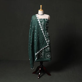 Kutch tie-dye satin cotton bandhani 3pc unstitched dress