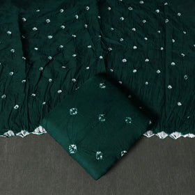 Kutch tie-dye satin cotton bandhani 3pc unstitched dress