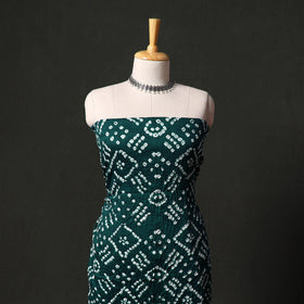 Kutch tie-dye satin cotton bandhani 3pc unstitched dress