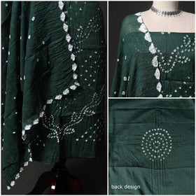 Kutch tie-dye satin cotton bandhani 3pc unstitched dress