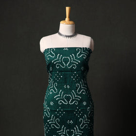 Kutch tie-dye satin cotton bandhani 3pc unstitched dress