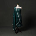Kutch tie-dye satin cotton bandhani 3pc unstitched dress