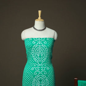 Kutch tie-dye satin cotton bandhani 3pc unstitched dress