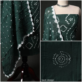 Kutch tie-dye satin cotton bandhani 3pc unstitched dress